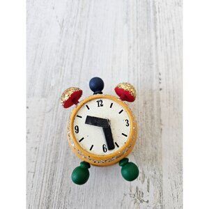 Vintage clock ornament glitter Xmas tree